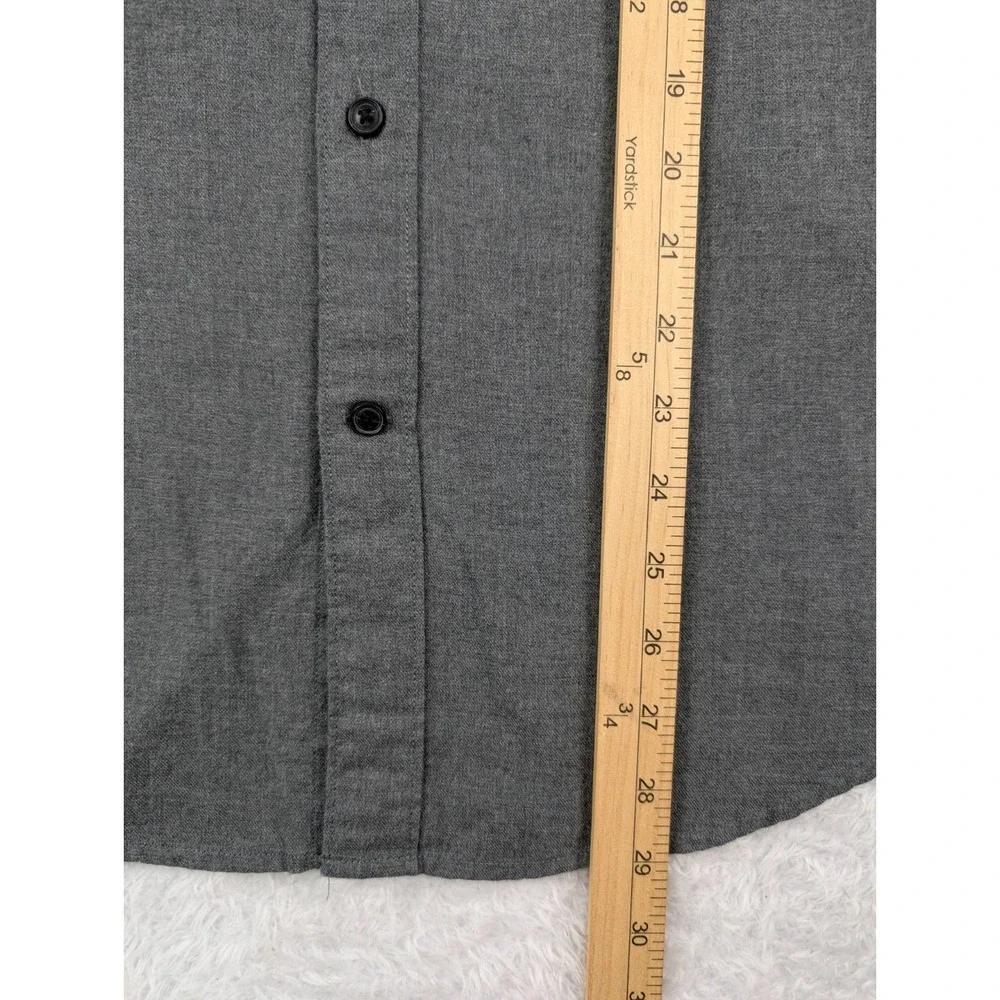 Banana Republic Luxe Flannel Shirt Men's M Gray Camden Fit Button Down New